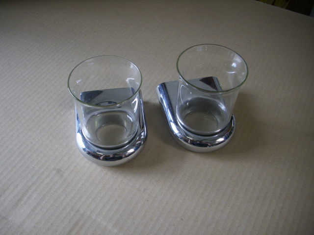 Glas houders + glazen (set van 2)